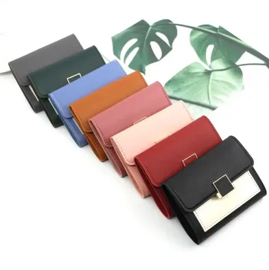 Ladies Mini PU Leather Purse Wallet 